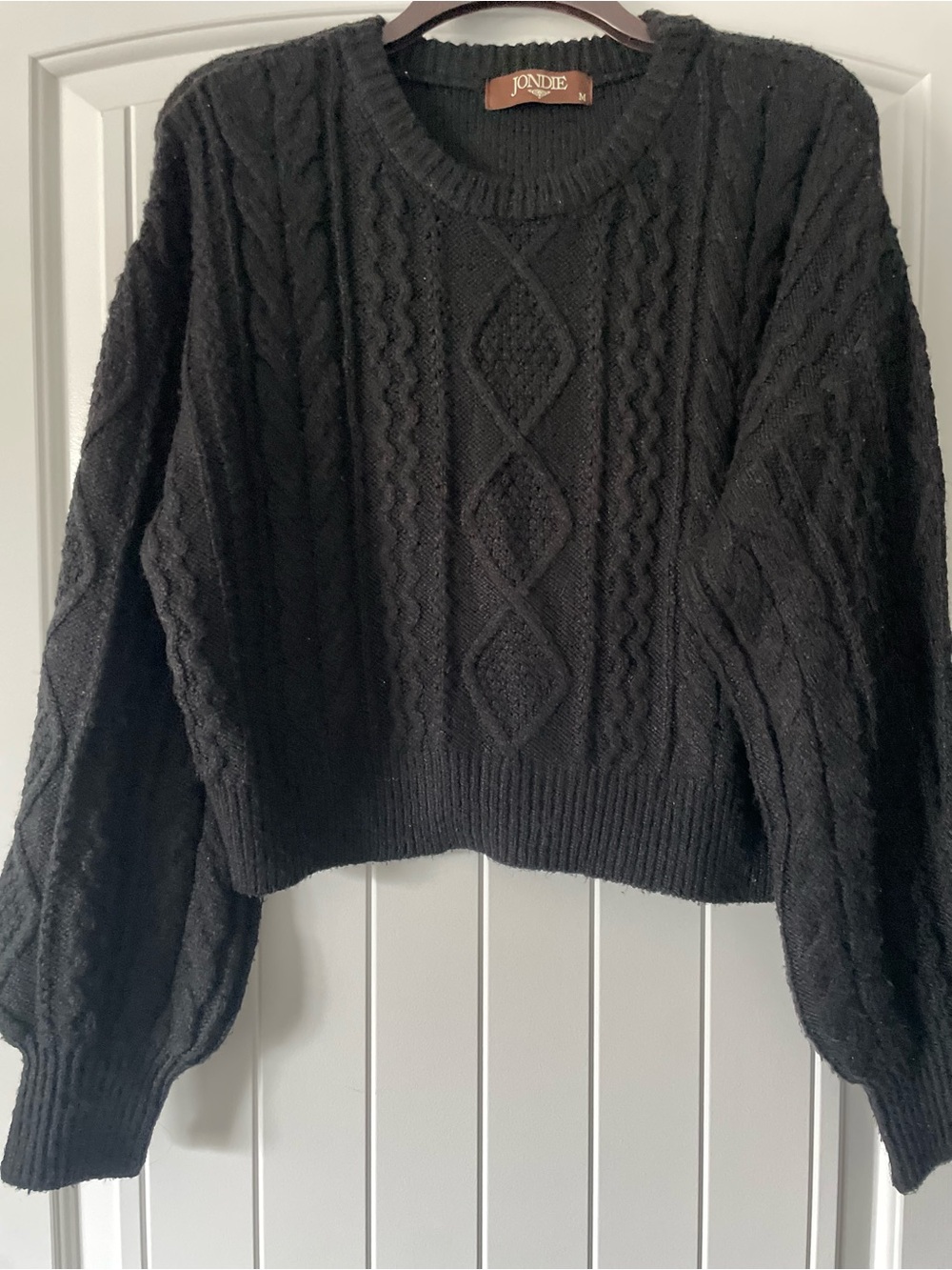 Jondie Black Cable Knit Women's Sweater